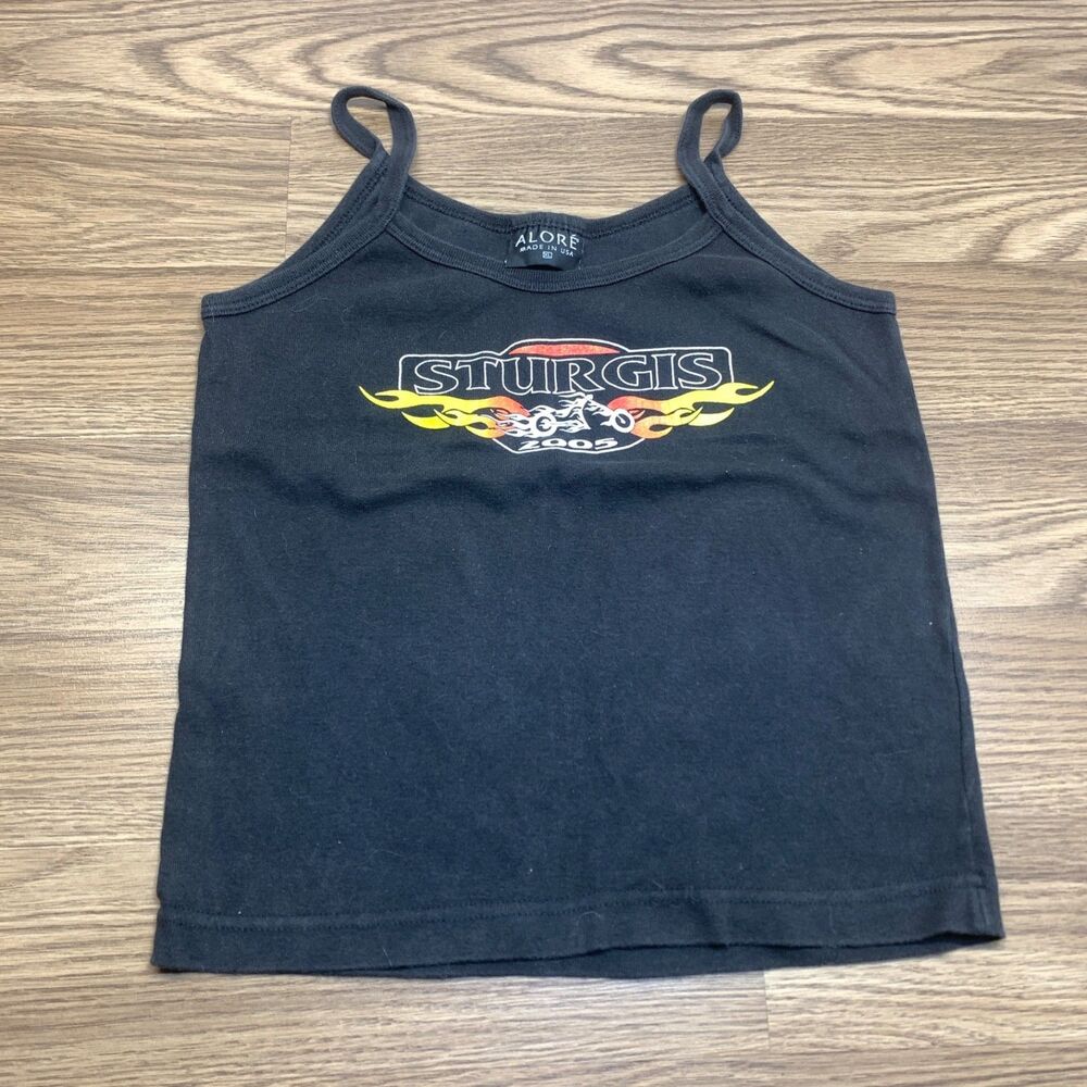 Harley‎ Davidson 2005 Sturgis Tank Womens XL Black Biker Rally Shirt